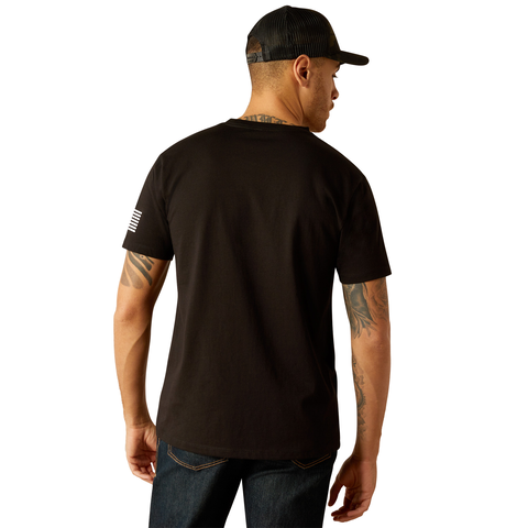 ARIAT BLACK ARIAT SHIELD FLAG SS TSHIRT