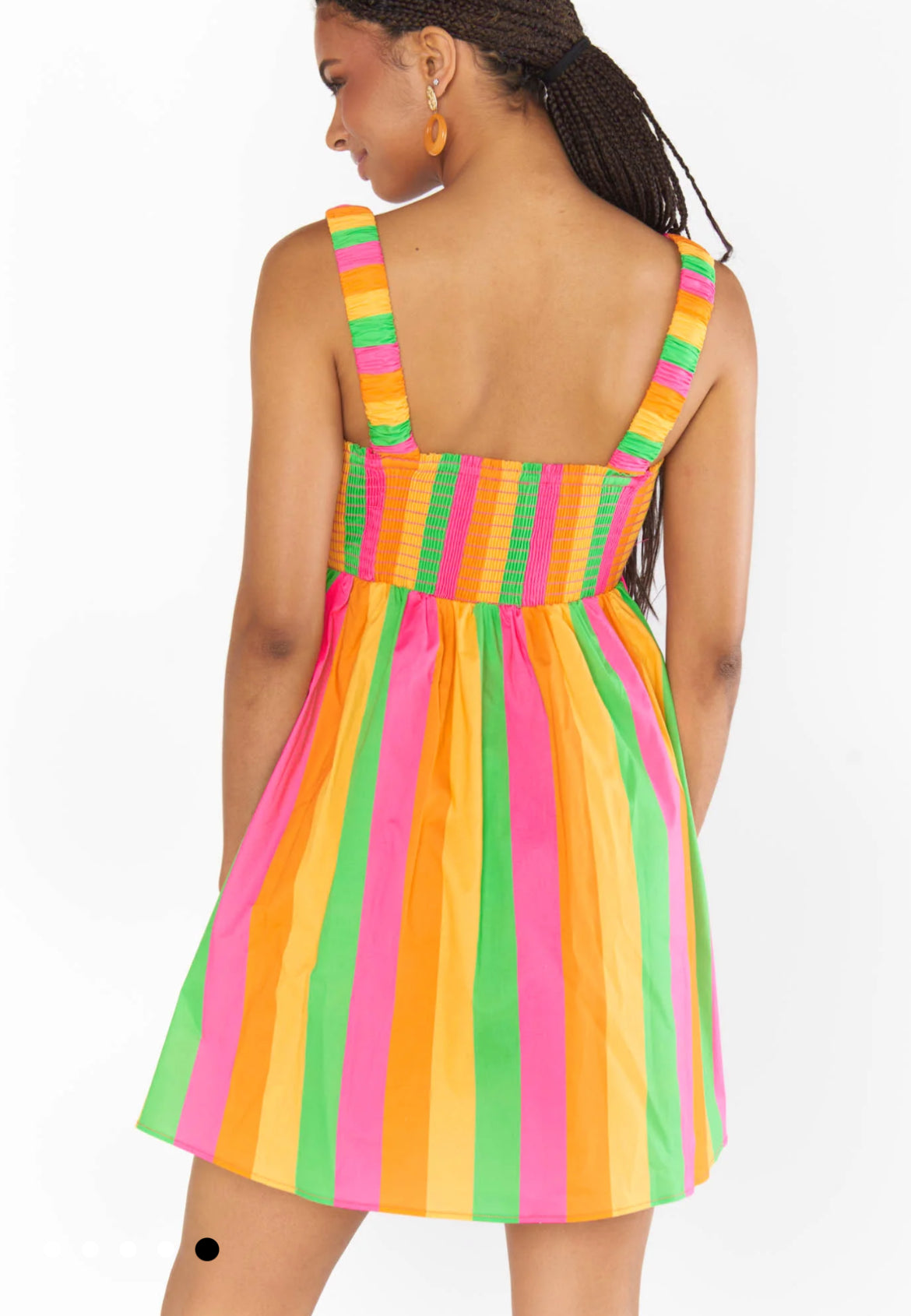 Show Me Your Mumu Fling Mini Dress in Colorful Stripe