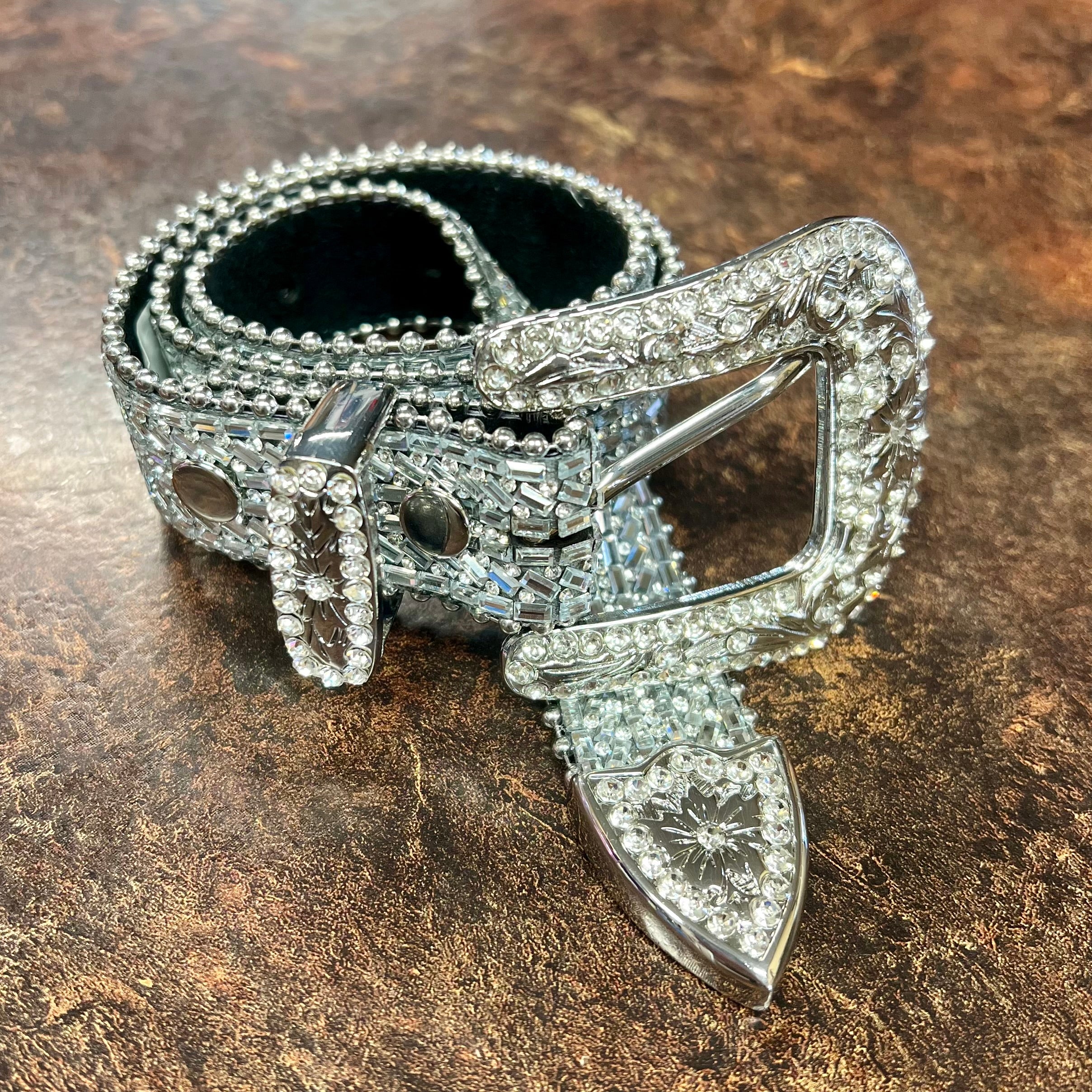 Silver Sparkle Western Belt Girls Stones Buckle – RM Tack Apparel