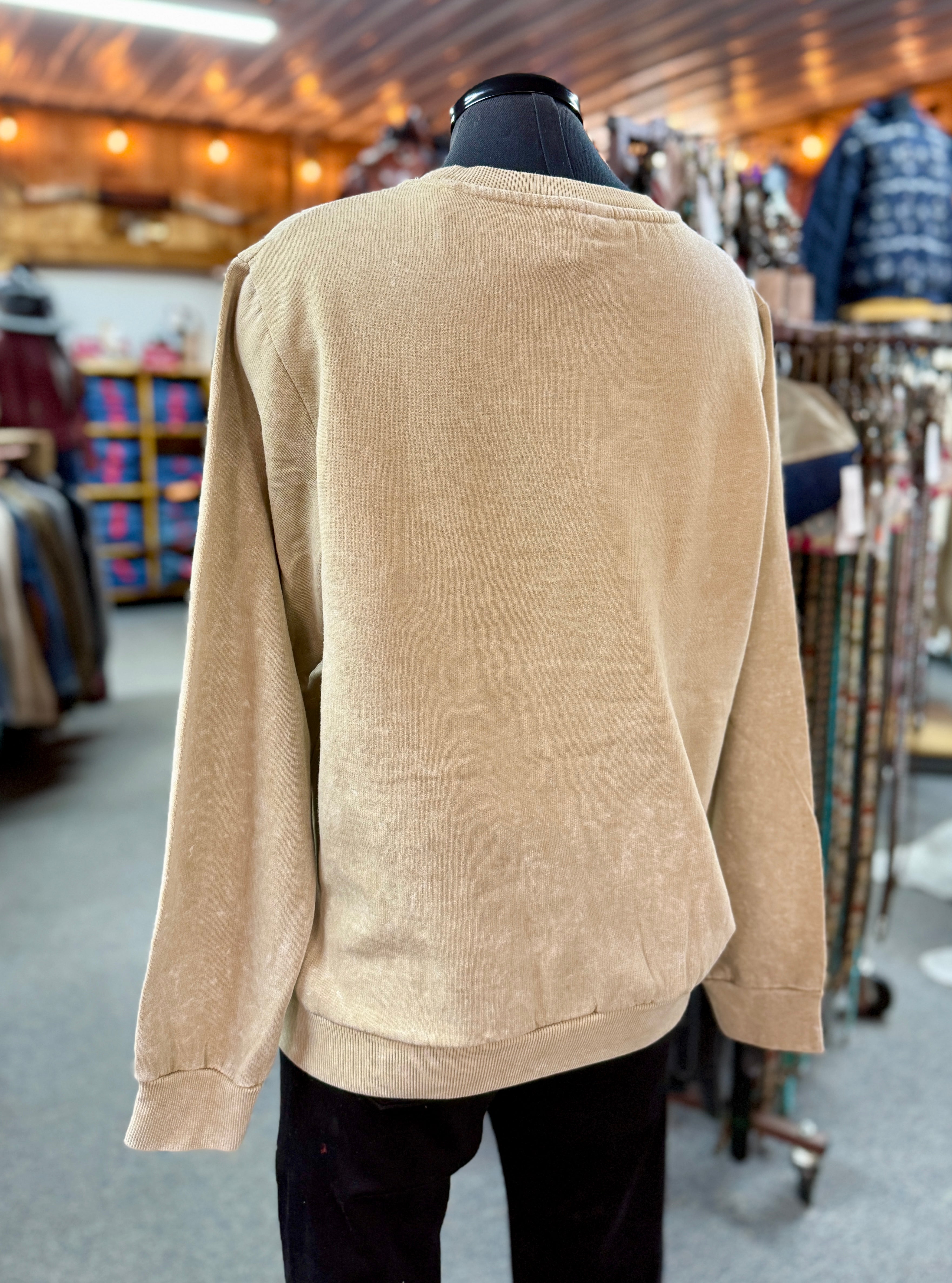 Coors Banquet Rodeo Cowboy Sweatshirt in Tan