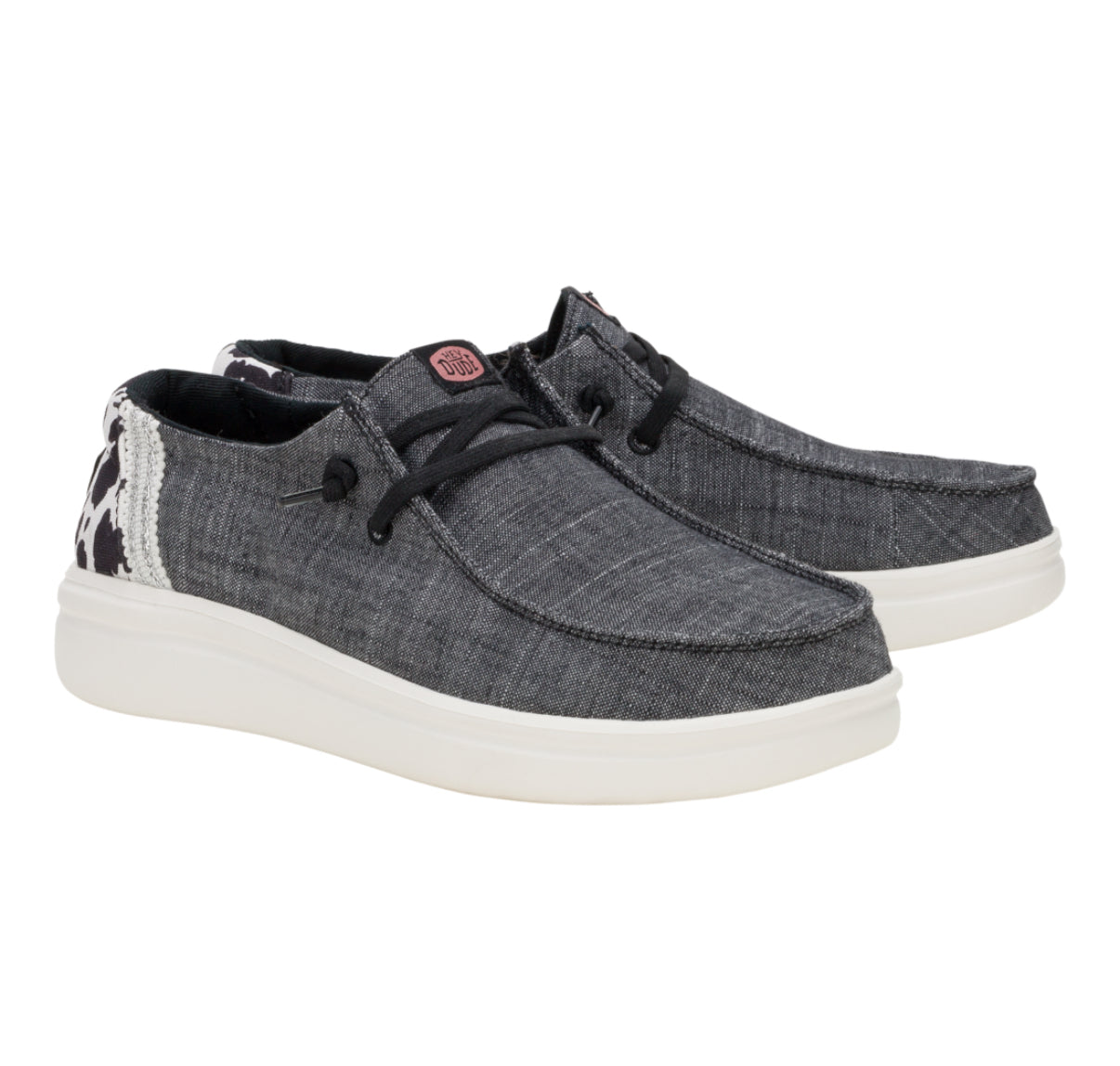 HEY DUDE WOMENS WENDY RISE ANIMAL BLACK