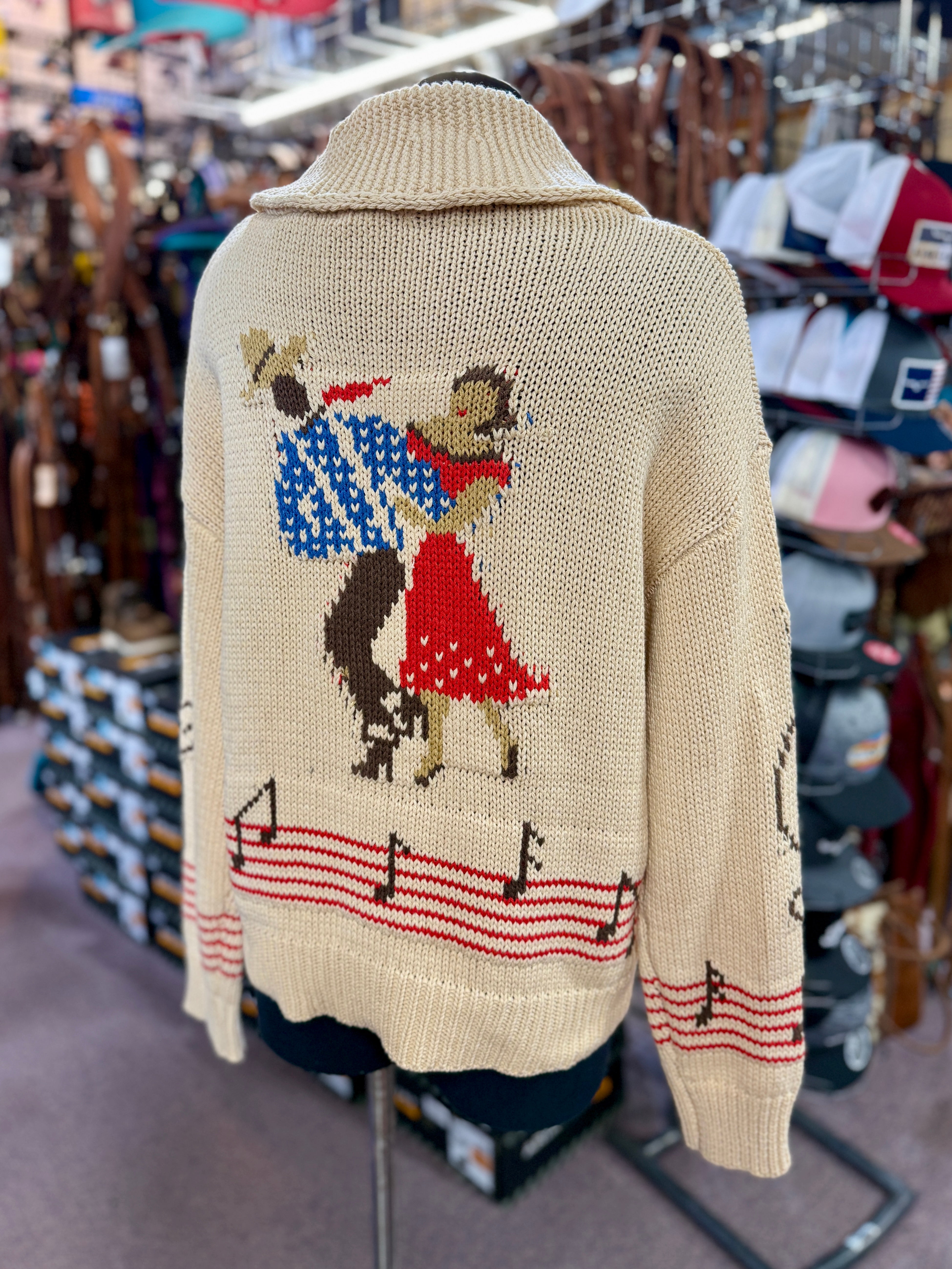 Cream Knit Cowboy Square Dance Cardigan Sweater – RM Tack Apparel
