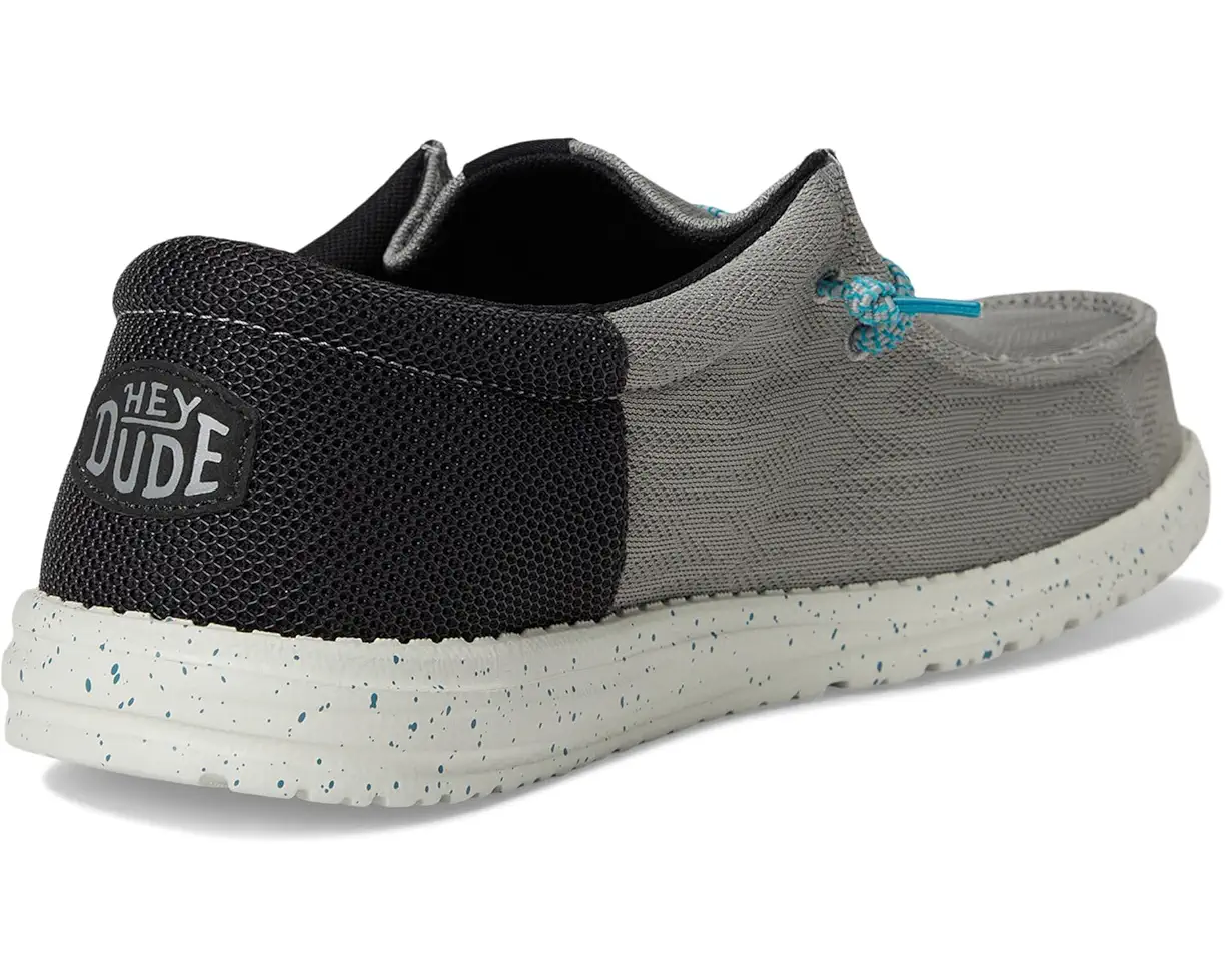 Hey Dude Men's Wally Funk Zigzag Mesh Moon Grey/Black