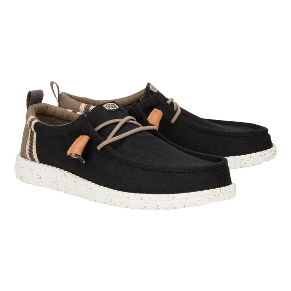 Hey Dude Men's Wally Craft Linen Black Walnut