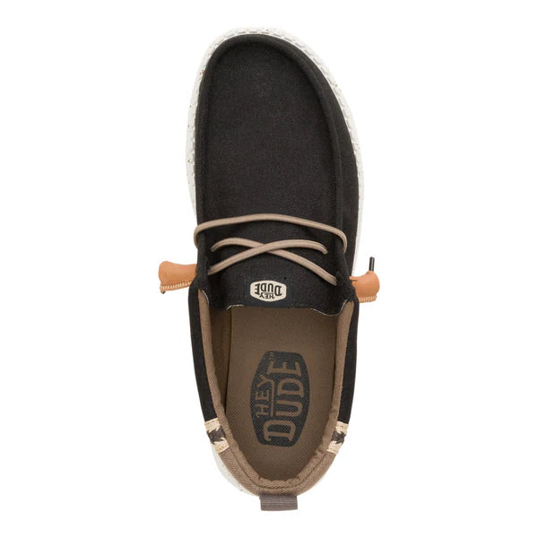 Hey Dude Men's Wally Craft Linen Black Walnut