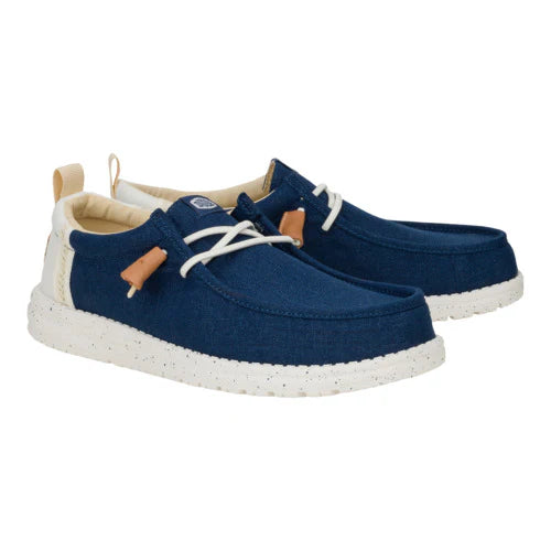 Hey Dude Men's Wally Craft Linen Sargasso Blue