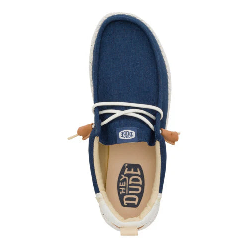 Hey Dude Men's Wally Craft Linen Sargasso Blue