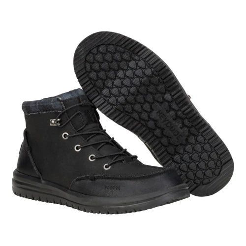 Hey Dude Bradley Classic Leather Black Boot