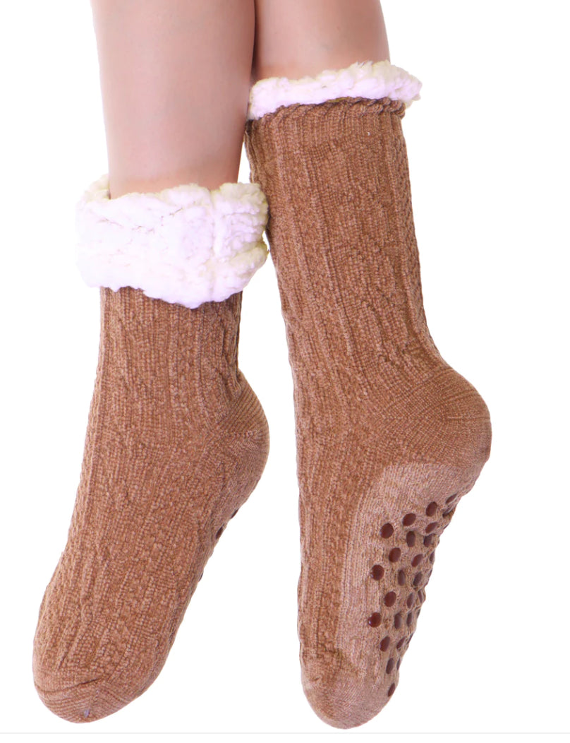 Women’s Sherpa Lined slipper socks