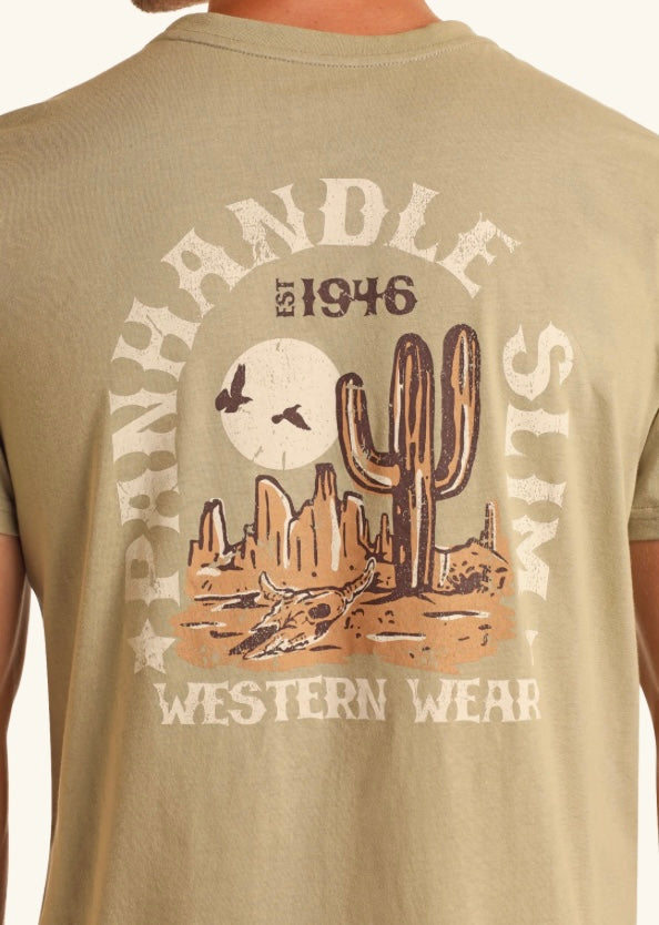 Panhandle Men’s Olive Cactus Tee