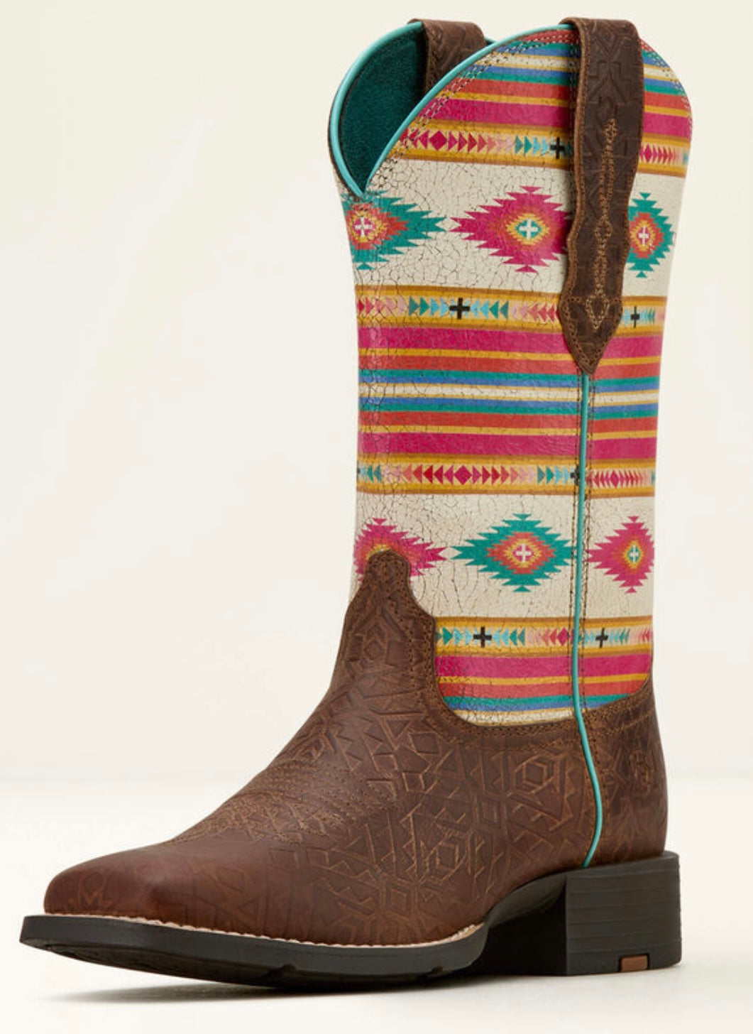 Women’s Ariat Round Up Wide Square Toe StretchFit Western Boot