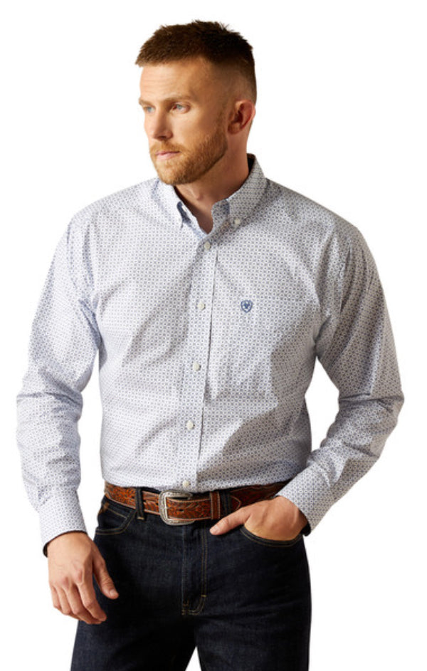 Men’s ARIAT WF CLASSIC DANNY BLUE PRINT - MENS SHIRT