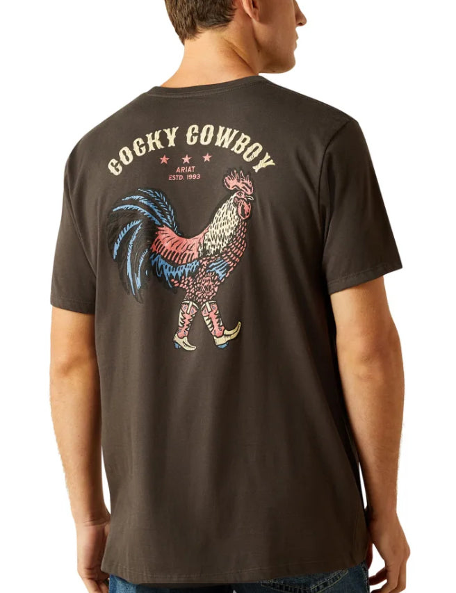 Ariat Men’s Brown Cocky Cowboy Graphic T-Shirt