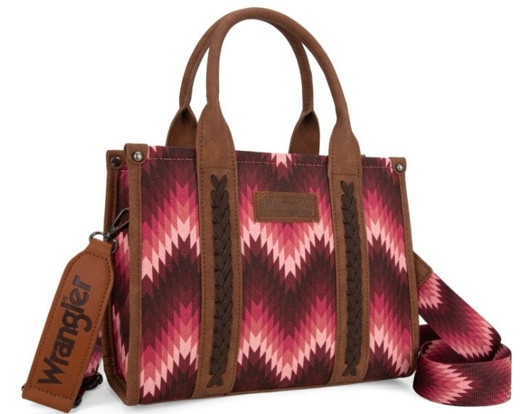 Wrangler Southwestern Pattern Dual Sided Print Tote/Crossbody