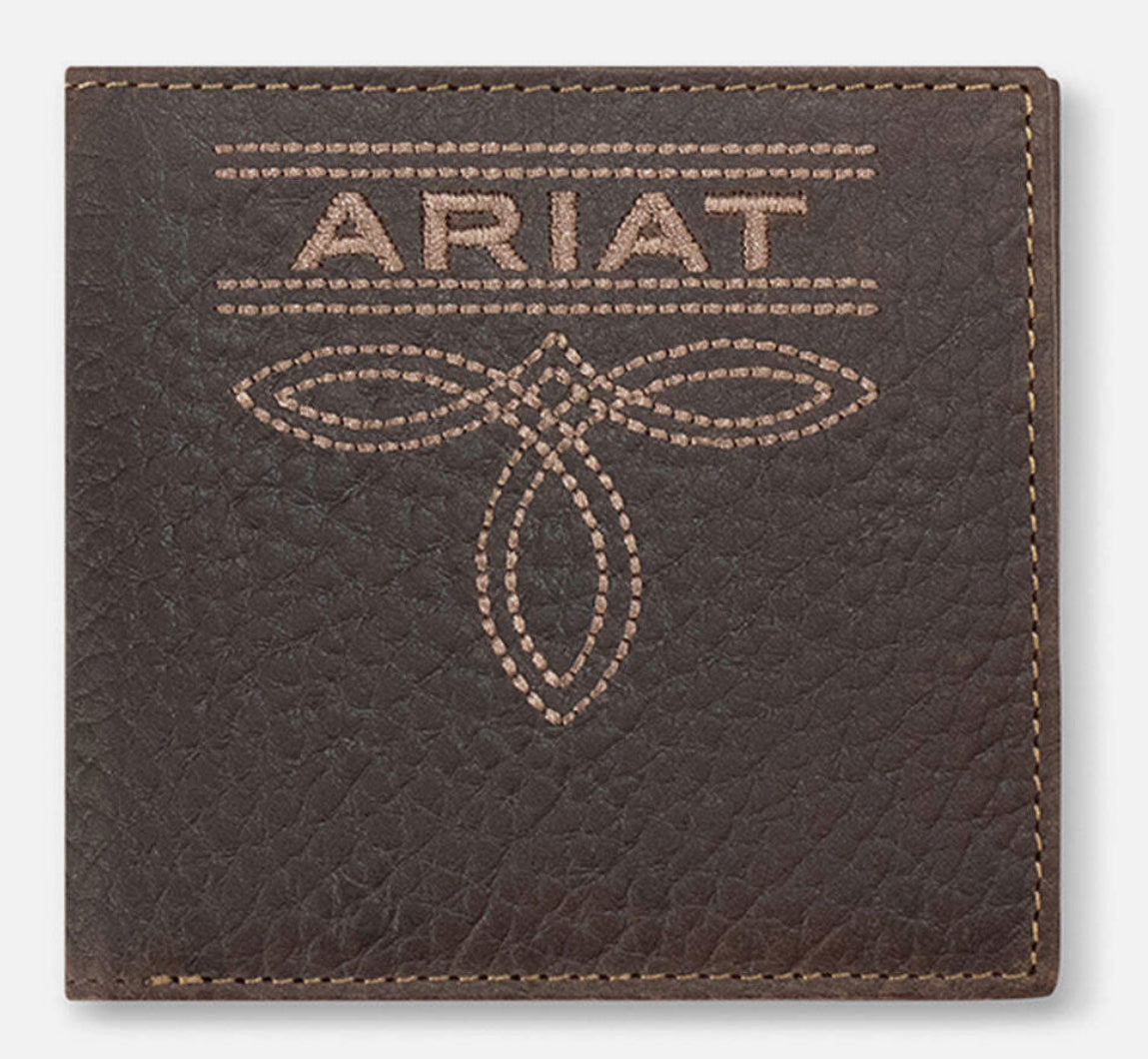 Ariat Men's Large Bifold Bug Stitch Wallet