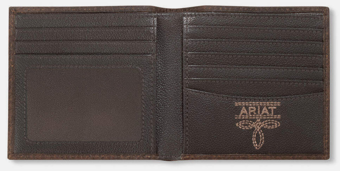 Ariat Men's Large Bifold Bug Stitch Wallet