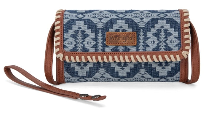 Wrangler Southwestern Print Wallet/Wristlet/Shoulder Bag