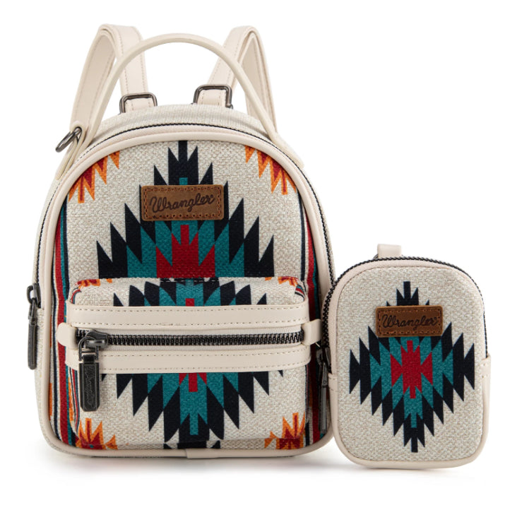 Wrangler Southwestern Knitted Mini Backpack With Coin Pouch