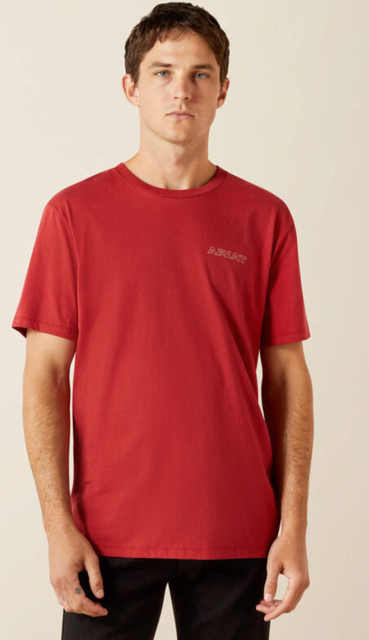 Men’s Ariat Brick Patriot Buffalo Tee