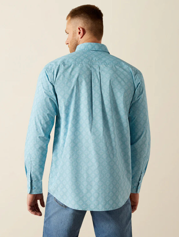 Men’s Ariat Turquoise Geo LS Button Up