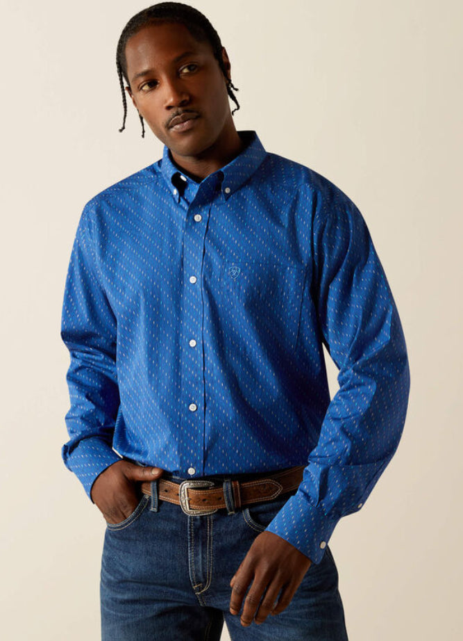 Men’s Ariat Chase Blue Long Sleeve shirt