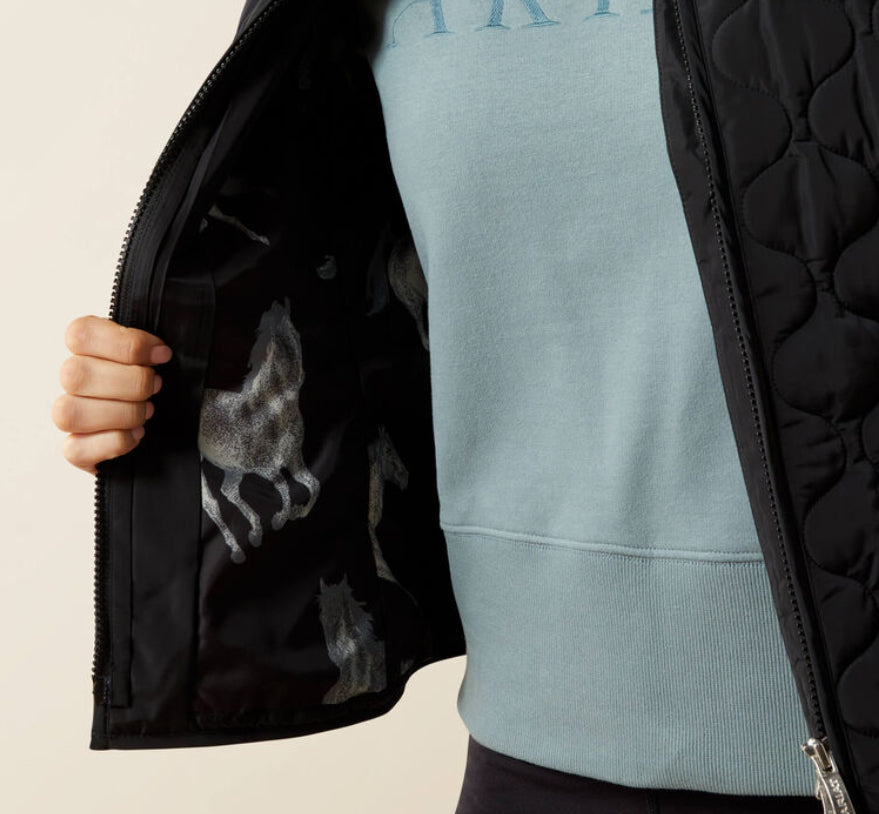 Women’s Ashley Black Vest w/ Horse Lining