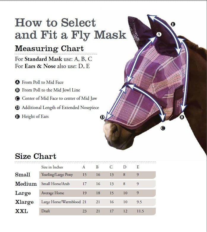 Kensington Protective Products Fly Mask With Ears And Fleece Trim - RM Tack & Apparel