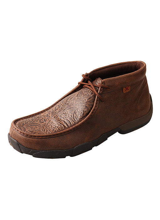 Twisted X Men's Tall Driving Moc Shoe Brown with Print - RM Tack & Apparel