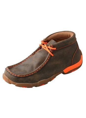 Twisted X Youth Bomber/Orange Driving Moc - RM Tack & Apparel