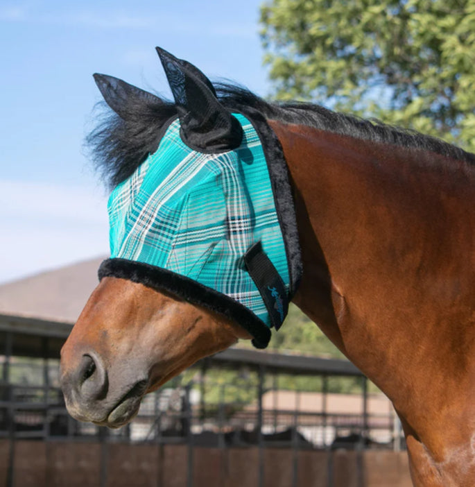 Kensington Protective Products Fly Mask With Ears, Forelock opening And Fleece Trim