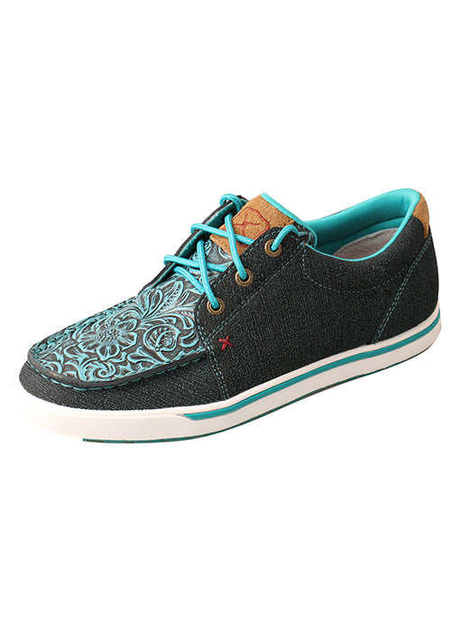 Twisted X Women's Teal Scroll Kick's