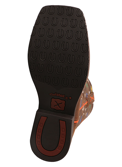 SALE! Twisted X Kid’s Top Hand Boot – Brown/Arrow Cactus - RM Tack & Apparel