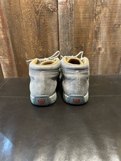 RM Tack Exclusive Twisted X Tooled Grey & Grey Bomber Chukka Driving Mocs