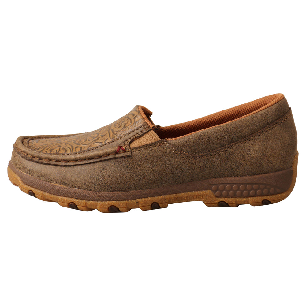 Twisted X Women's Tooled Slip-On Driving Moc Shoe