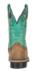 Smoky Mountain Children's Distressed Brown & Green Square Toe Boots