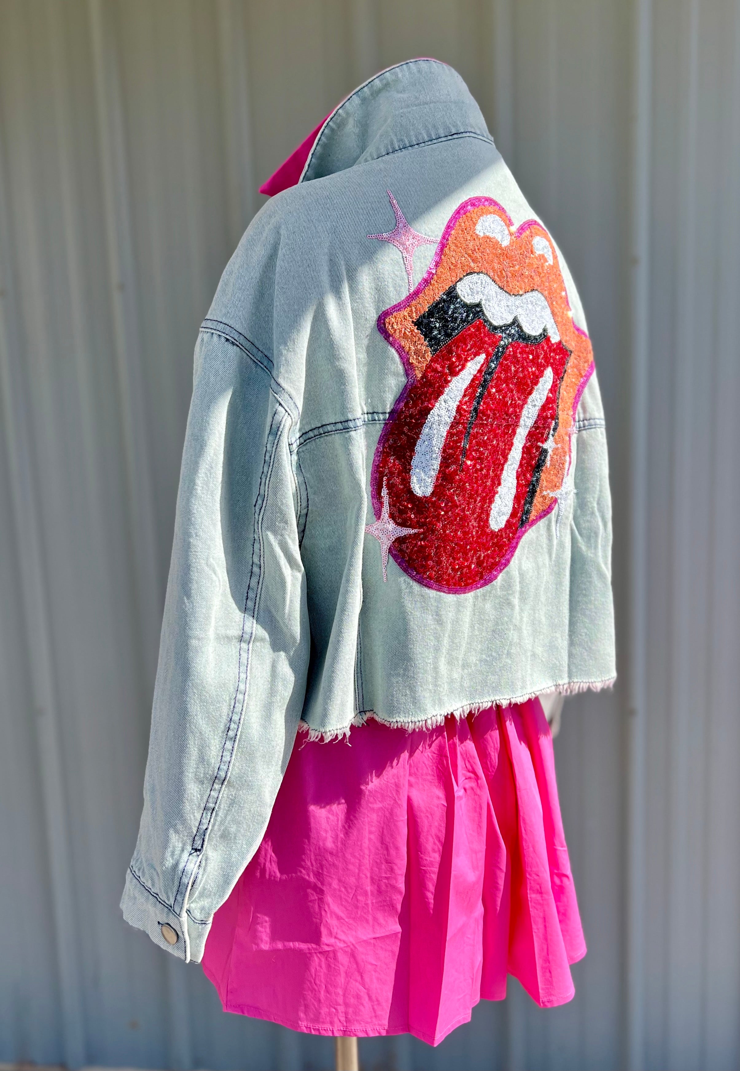 Rolling Stones Sequin Denim Jacket
