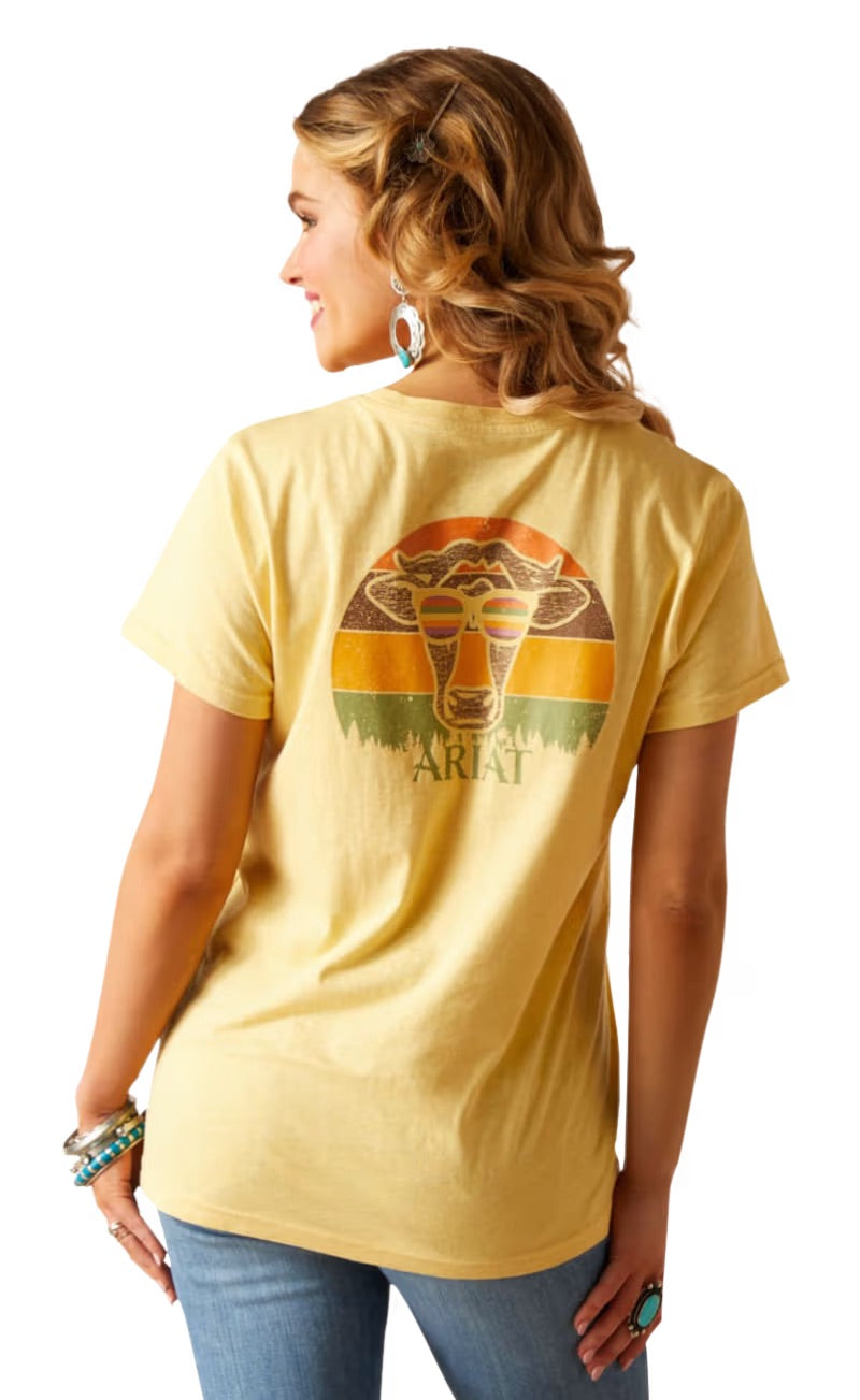 Ariat Cow Sunset Short-Sleeve T-Shirt for Ladies