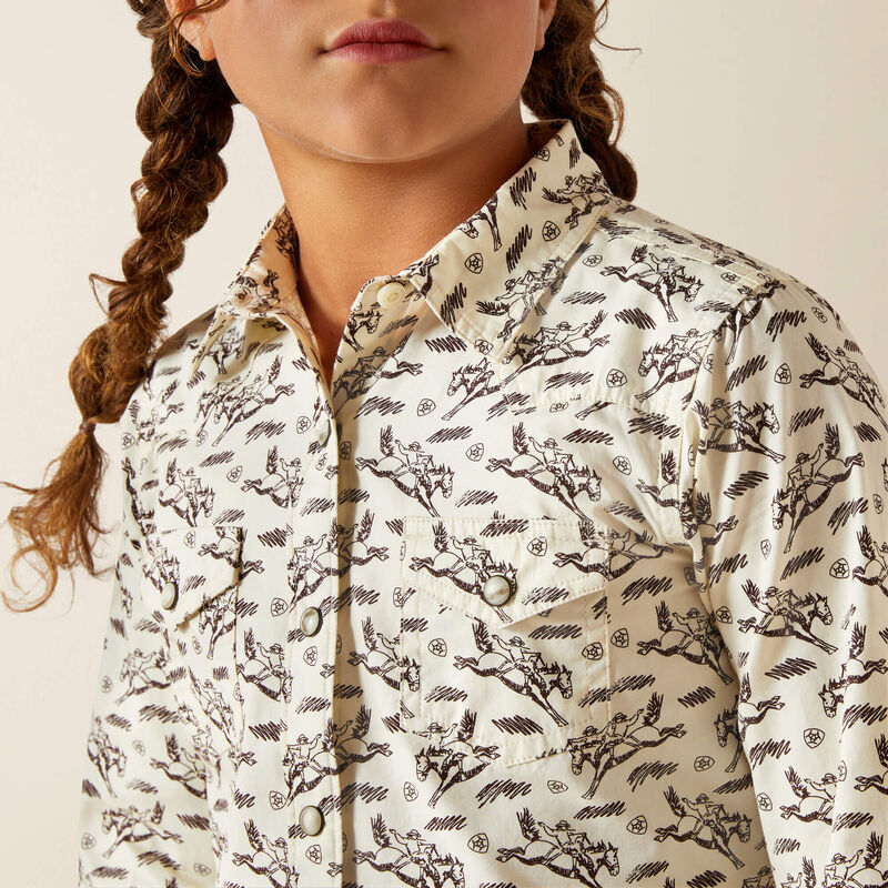 G Rodeo Time Snap Shirt LS Bucking Horse Shirt