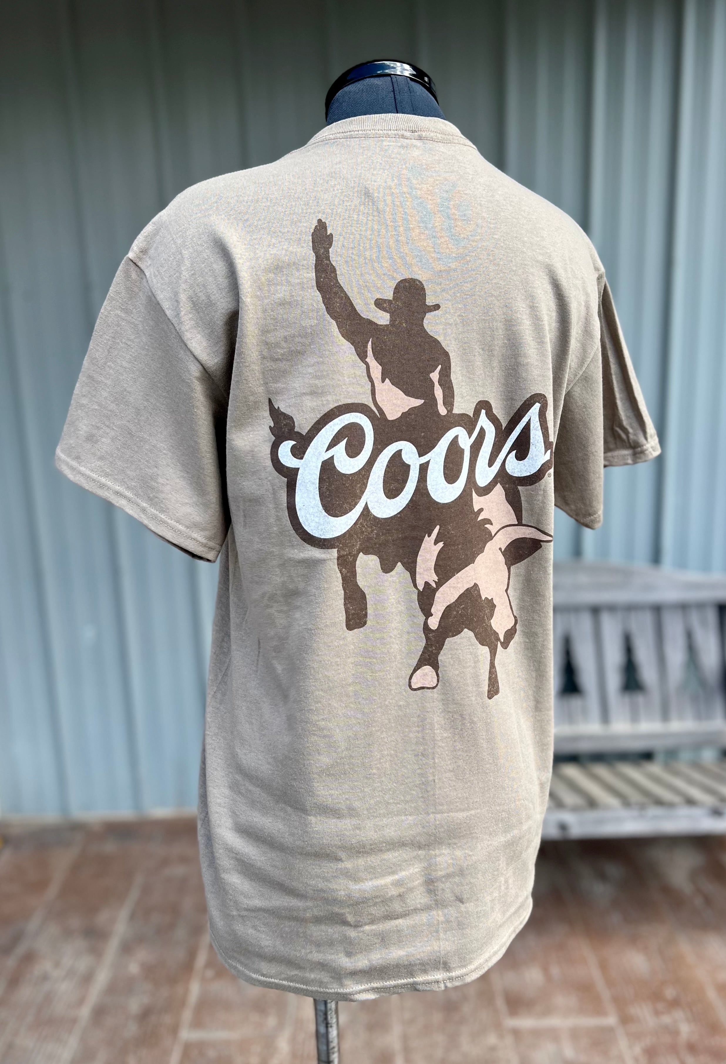 Coors Light Bull Rider Natural Rodeo Tee