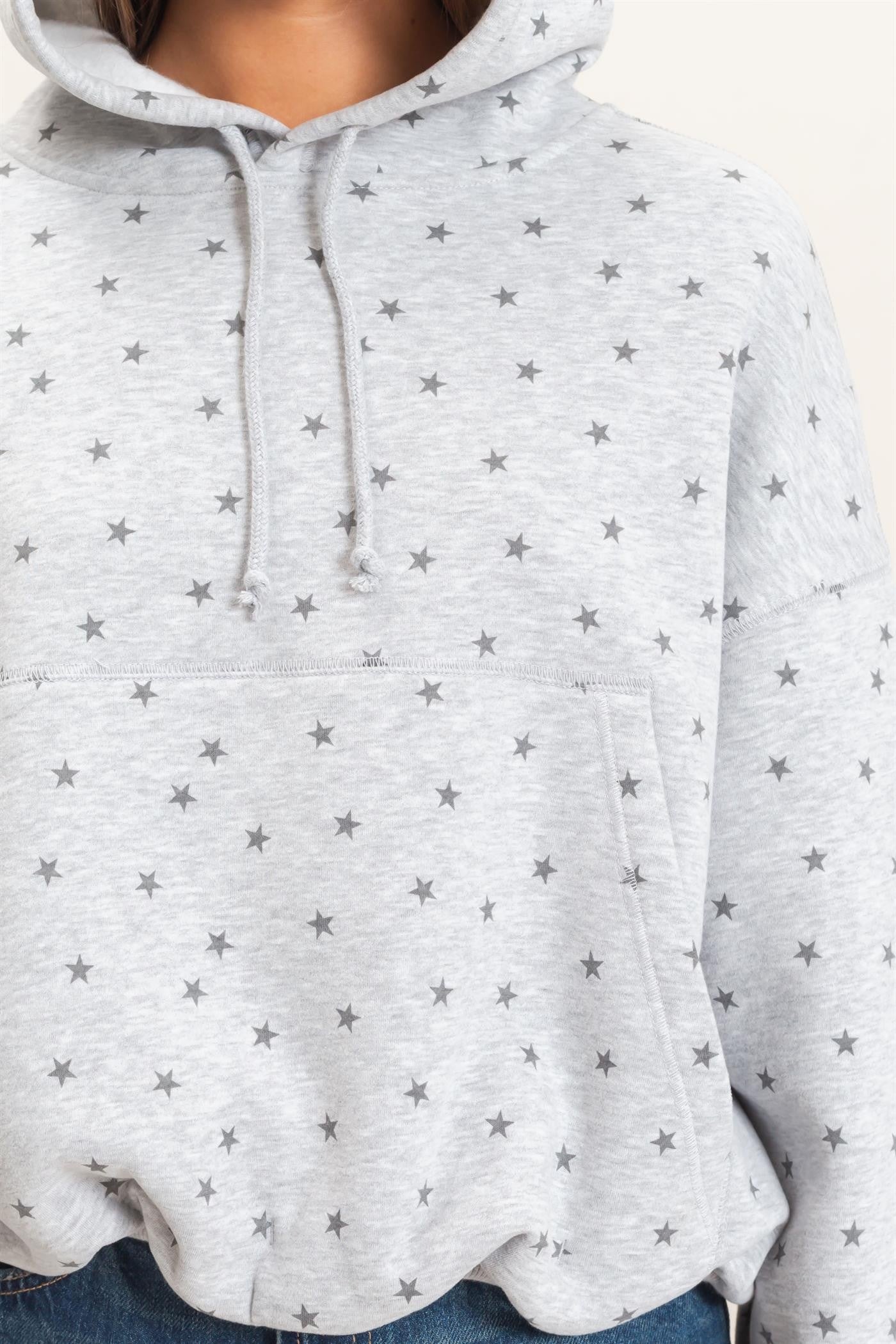 Women's Star Print Bubble Hoodie