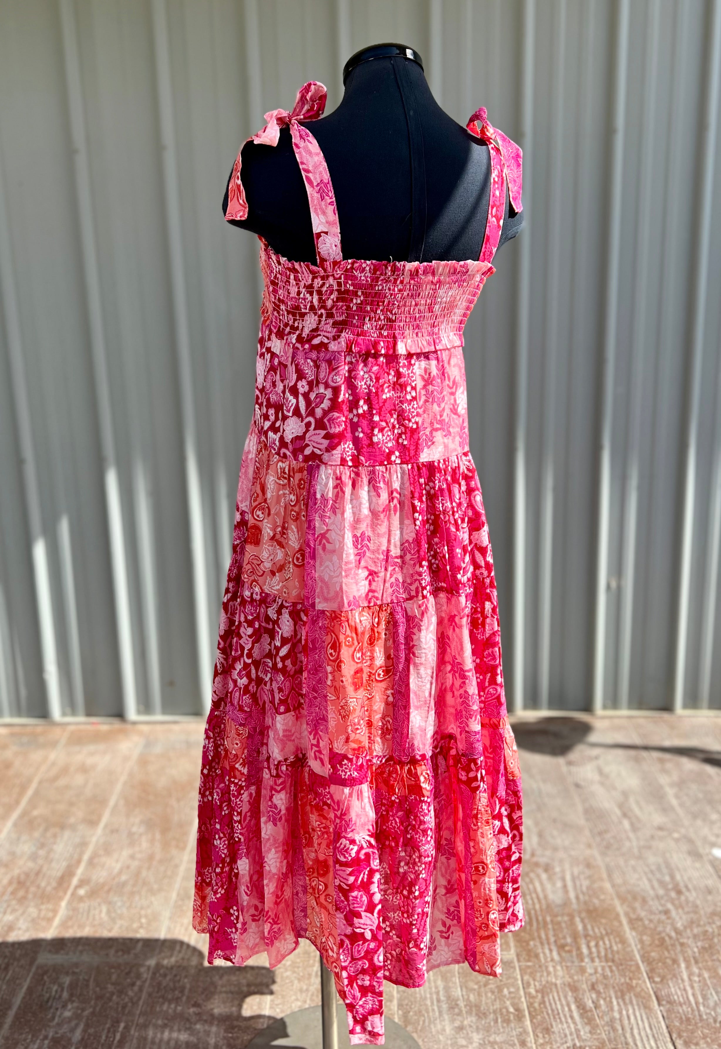 Pink Flowy Floral Dress