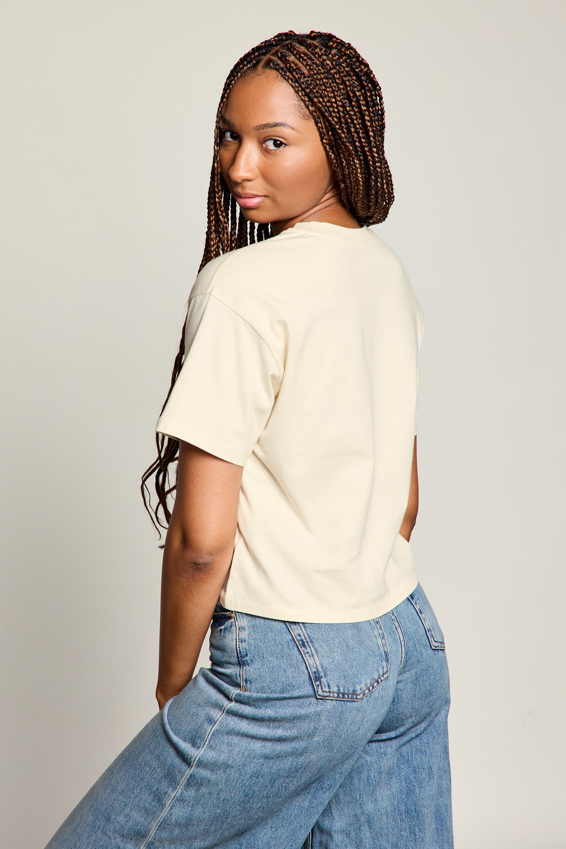 W Short Sleeve Crop T-Shirt
