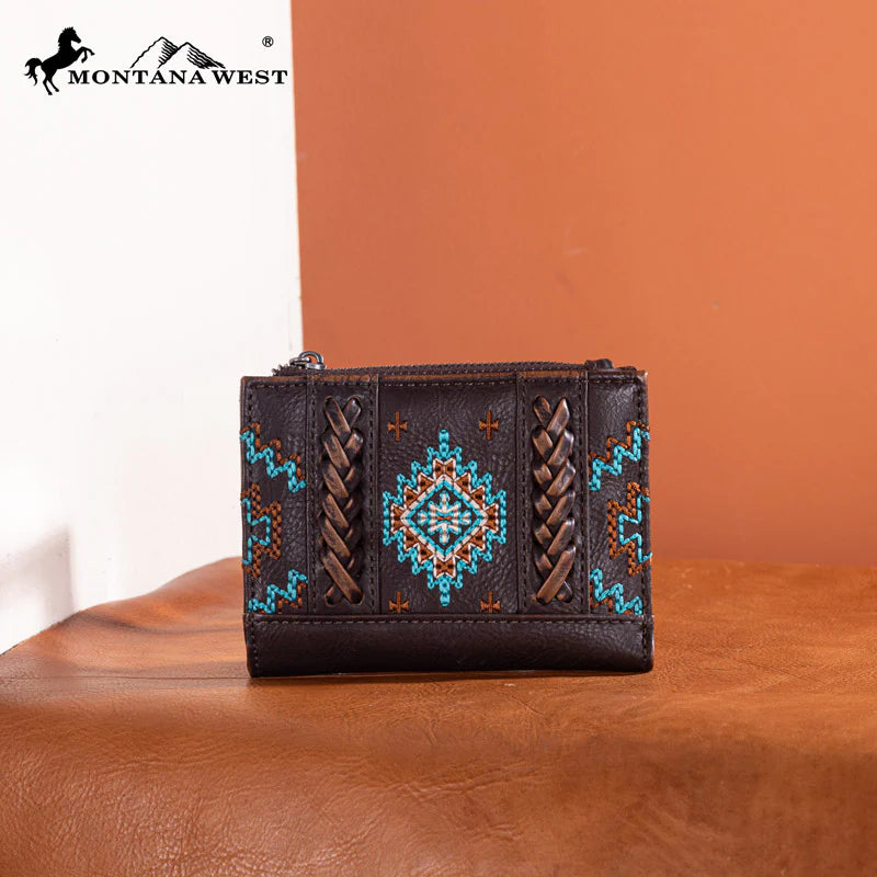 Montana West Embrd Sm Aztec Wallet