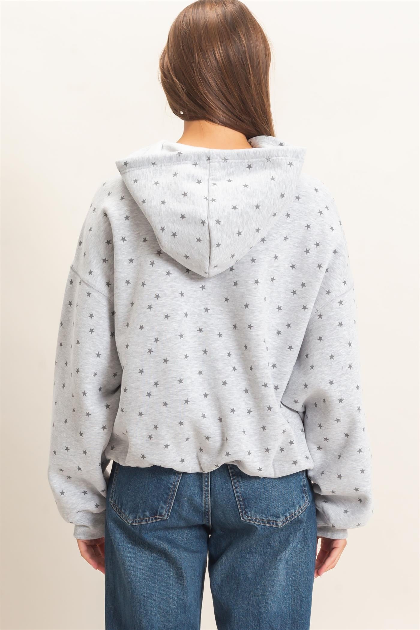 Women's Star Print Bubble Hoodie