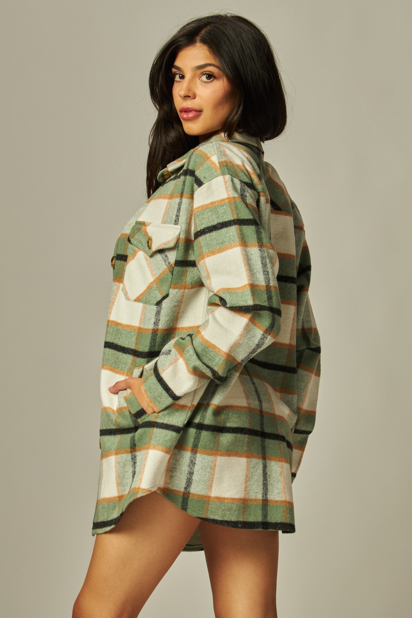 W Flannel Shacket