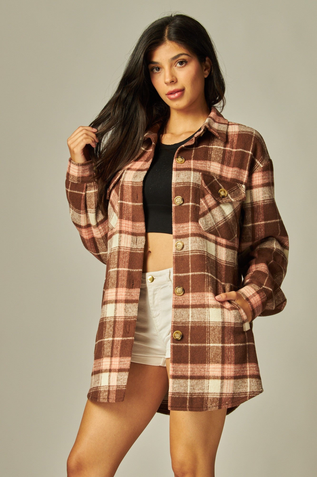W Flannel Shacket