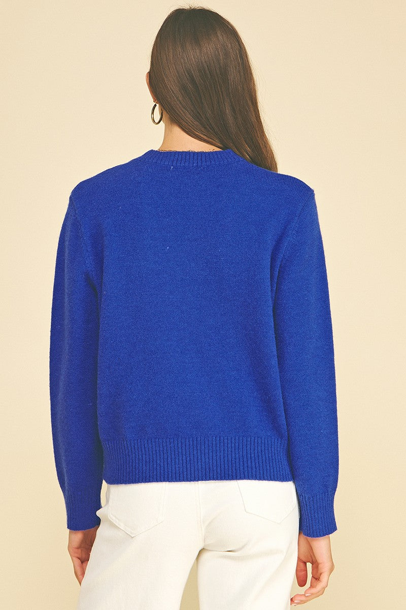 W Horseshoe Graphic Knit Sweater