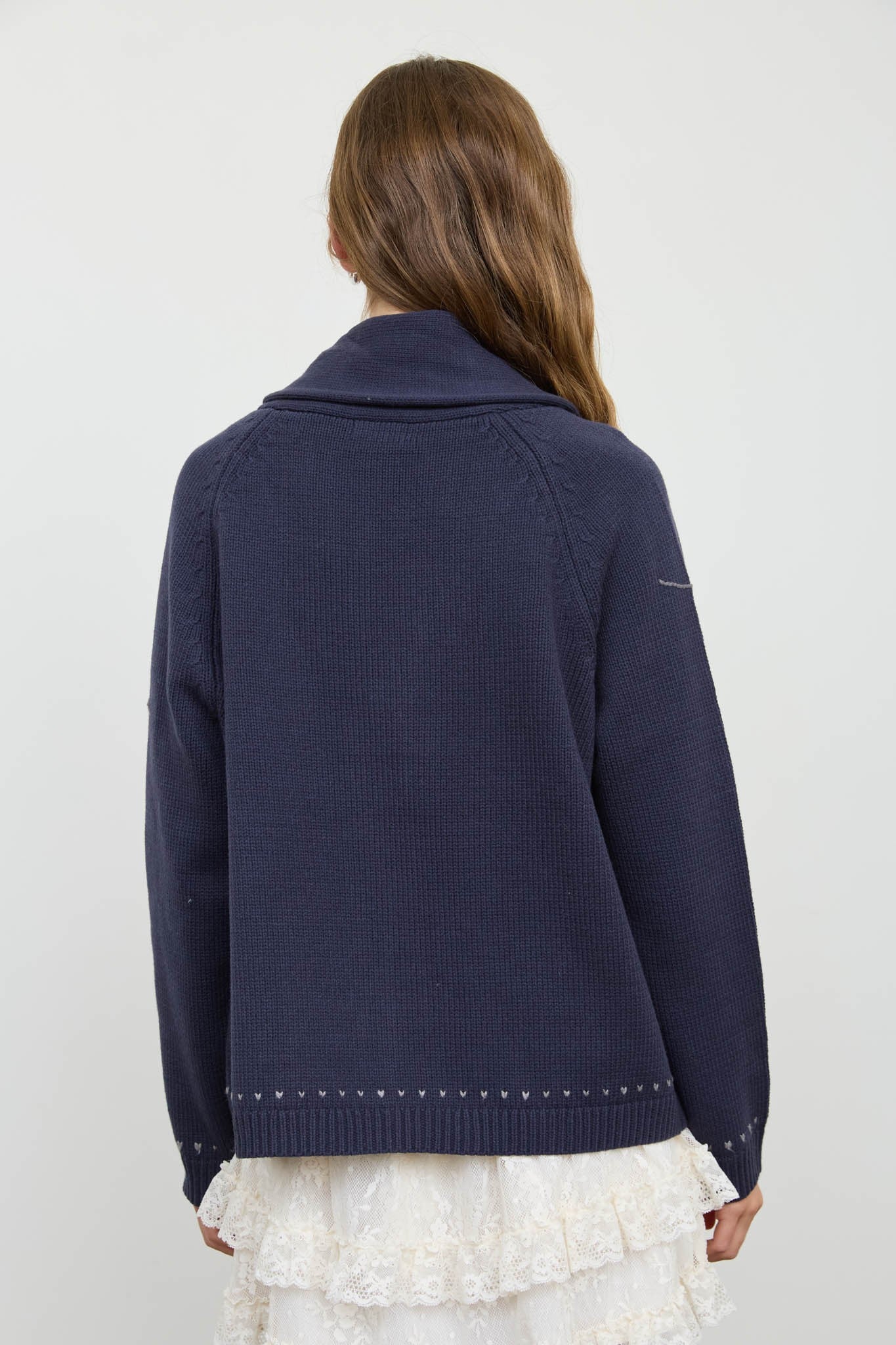 W Howdy Cowboy Jacquard Shawl w/ Collar