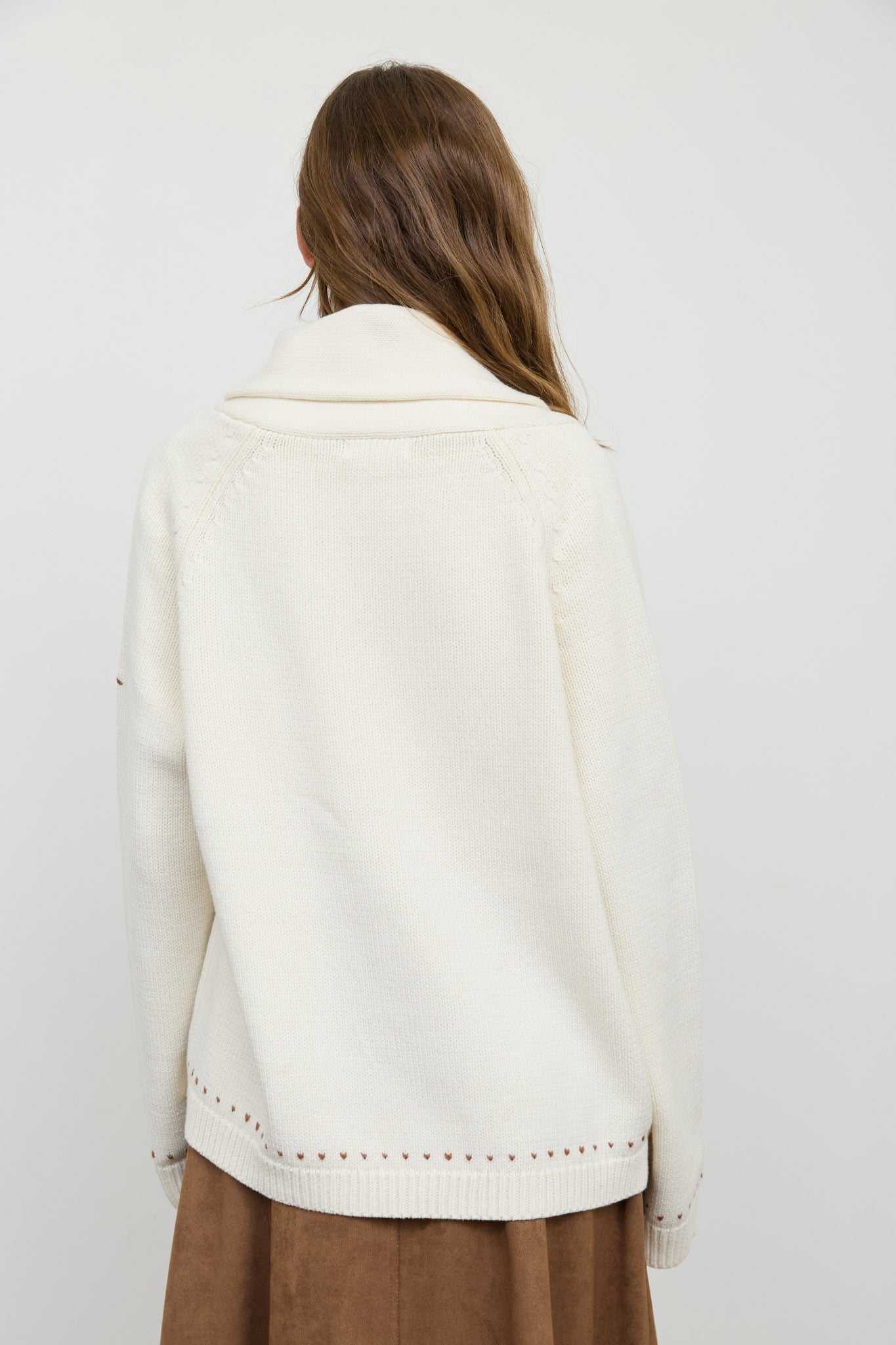 W Howdy Cowboy Jacquard Shawl w/ Collar