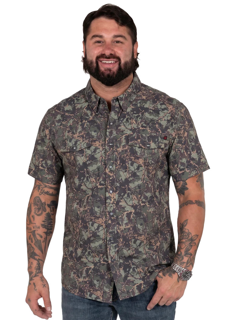 M Rock & Roll Koe Wetzel x TEK Western Camo Short Sleeve Shirt